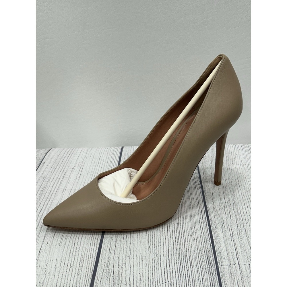NIB LITA by Ciara Solid Pointed Toe Pump Sand Leather Heel Italy Size 40/9.5